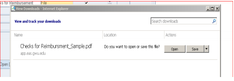 Option to open document