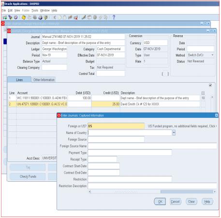 Credit column completion example